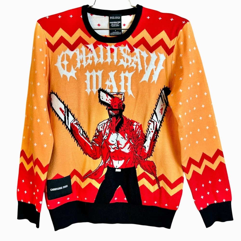 Chainsaw Man Box Lunch Holiday Sweater  Size Small